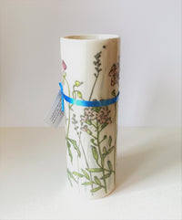 Tall Ceramic Cylinder vase by Jenny Bell