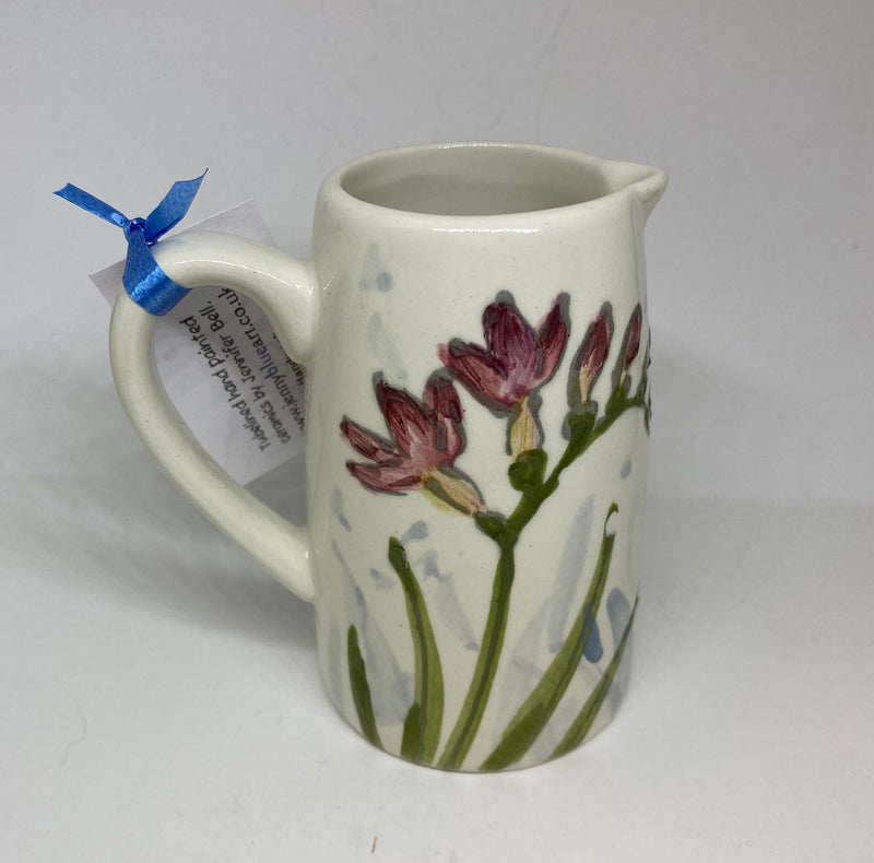 Small Hand - Painted Ceramic Cream Jug by Jenny Bell 