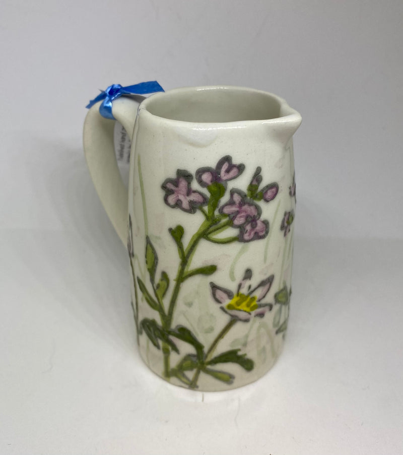 Small Hand - Painted Ceramic Cream Jug by Jenny Bell 