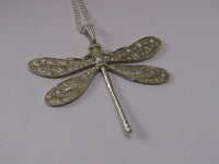 Silver Dragonfly Pendant by Jess Lelong