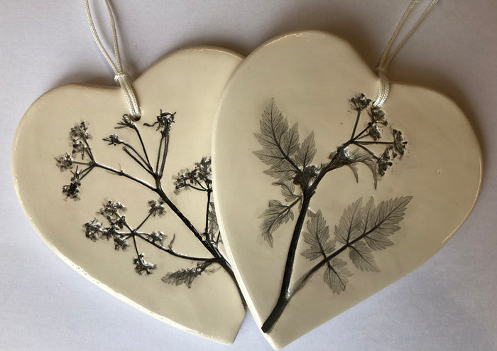 Leaf Design Heartshaped Hanging Decoration