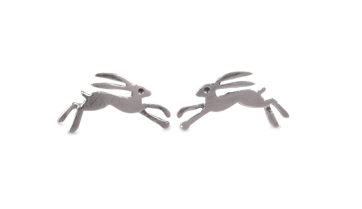 leaping hare studs