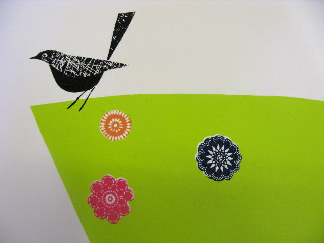 Little Bird on a Big Leaf by Jane Ormes