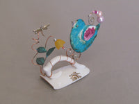 Small Birdie on Cup Handle with Yellow Flower by Linda Lovatt