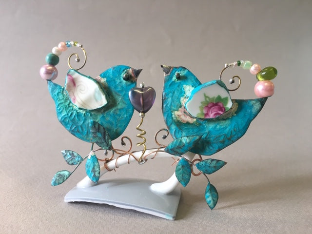 Hand crafted assemblage by Linda Lovatt