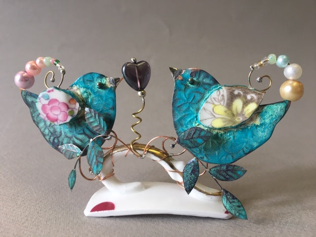 Hand crafted assemblage by Linda Lovatt