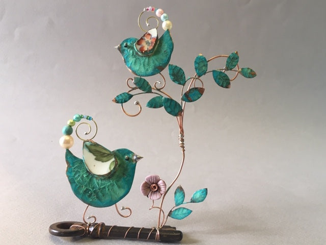 Hand crafted assemblage by Linda Lovatt