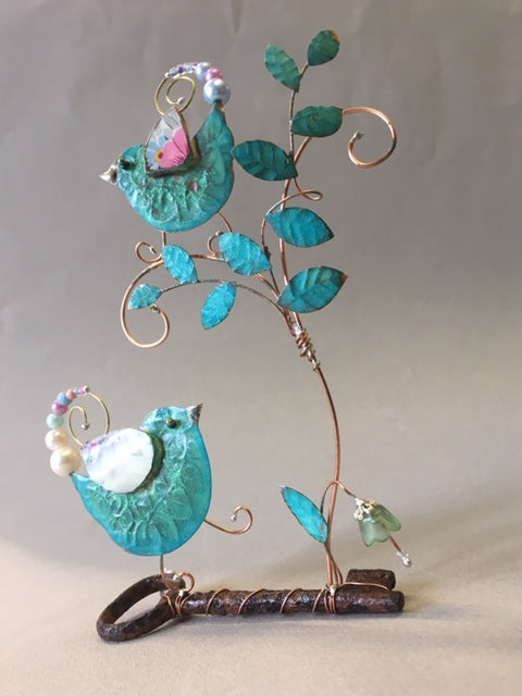 Hand crafted assemblage by Linda Lovatt