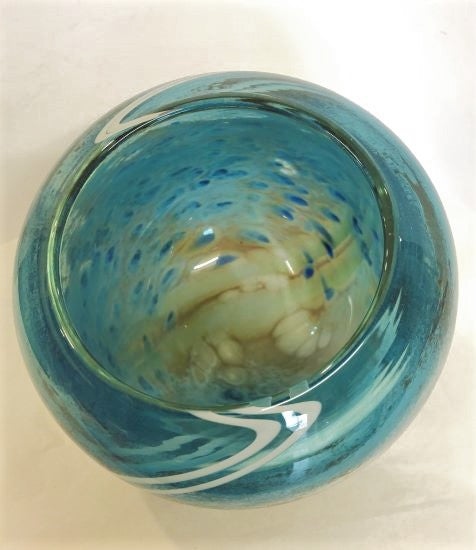 Large Glass Bowl, hand-blown glass by Martin Andrews