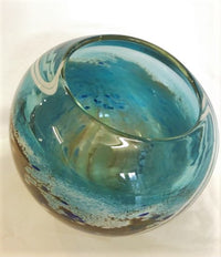 Large Glass Bowl, hand-blown glass by Martin Andrews