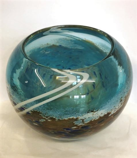 Large Glass Bowl, hand-blown glass by Martin Andrews
