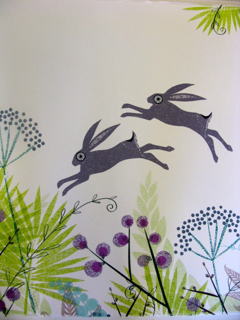 March Hares in Mid June by Jane Ormes