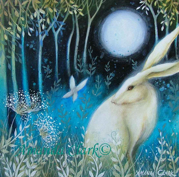 Wonderful, hand embellished with gold leaf, open edition print by Amanda Clark.