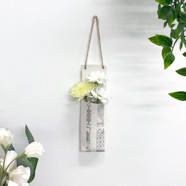 Narrow Architecture Hanging Planter Pocket