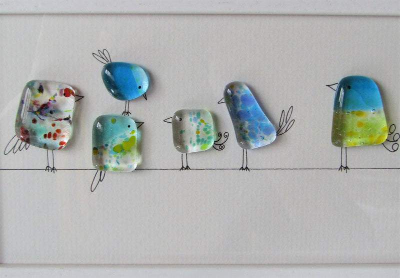 Fused Glass with Illustration by Niko Brown