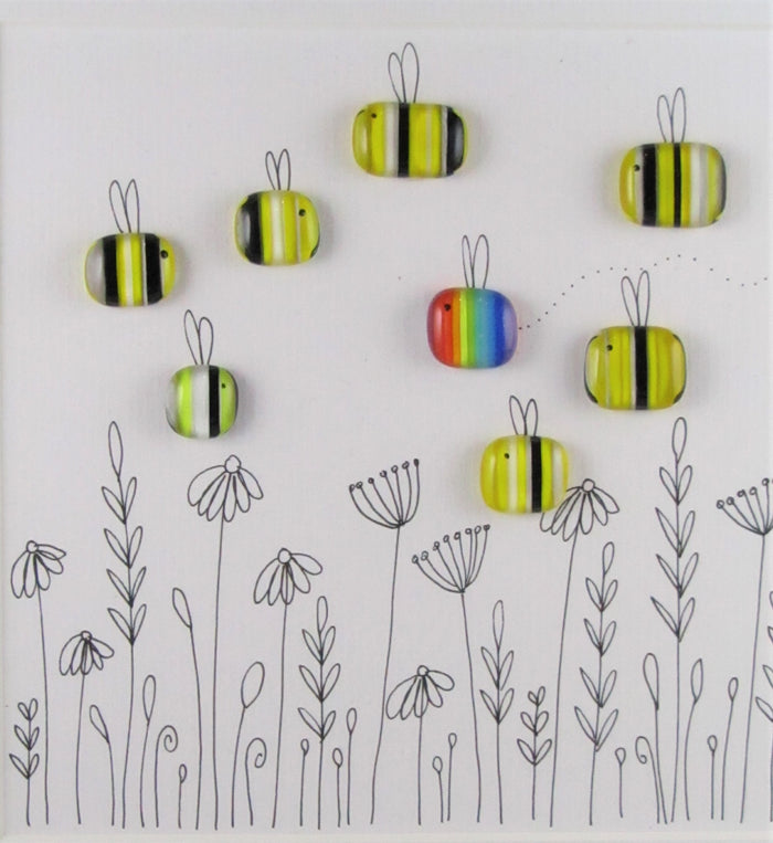 Fused Glass with Illustration by Niko Brown