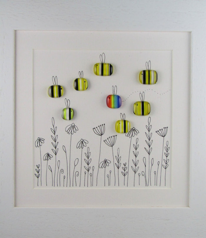 Fused Glass with Illustration by Niko Brown