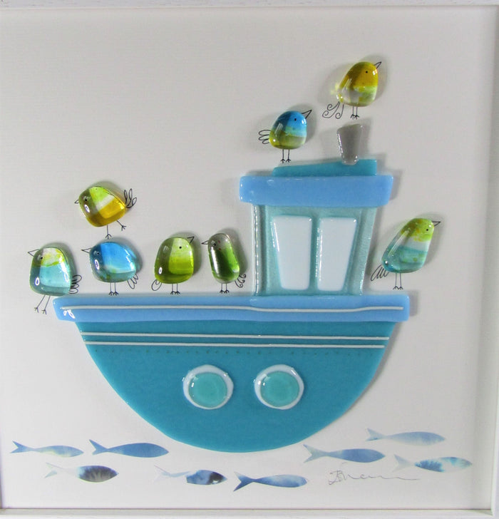 Fused Glass with Illustration by Niko Brown