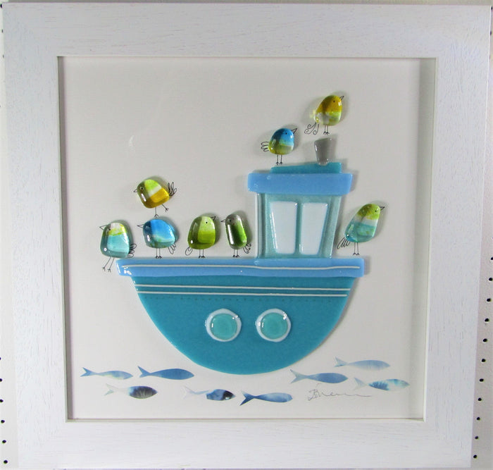 Fused Glass with Illustration by Niko Brown