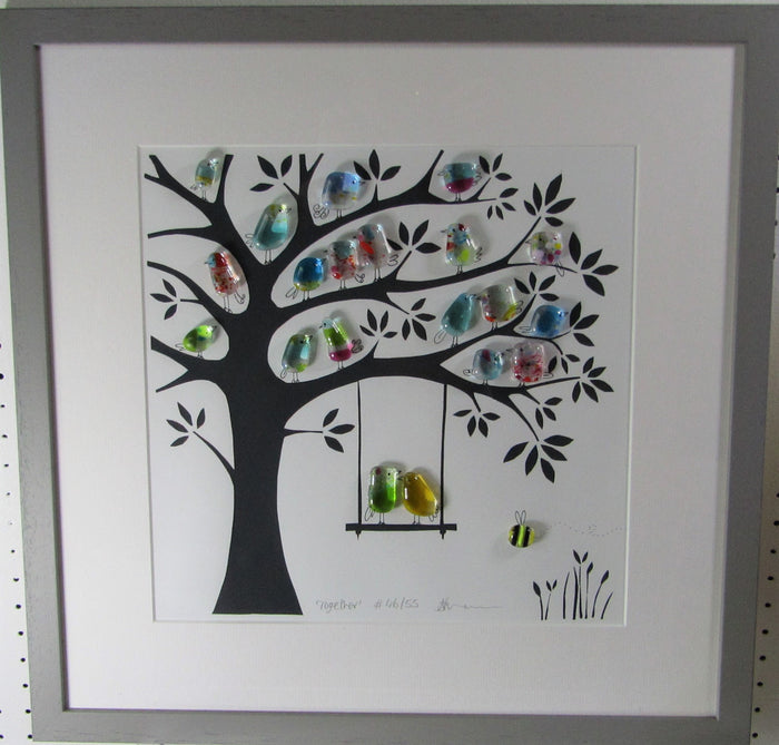 Fused Glass with Illustration by Niko Brown