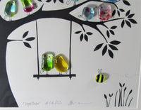 Fused Glass with Illustration by Niko Brown