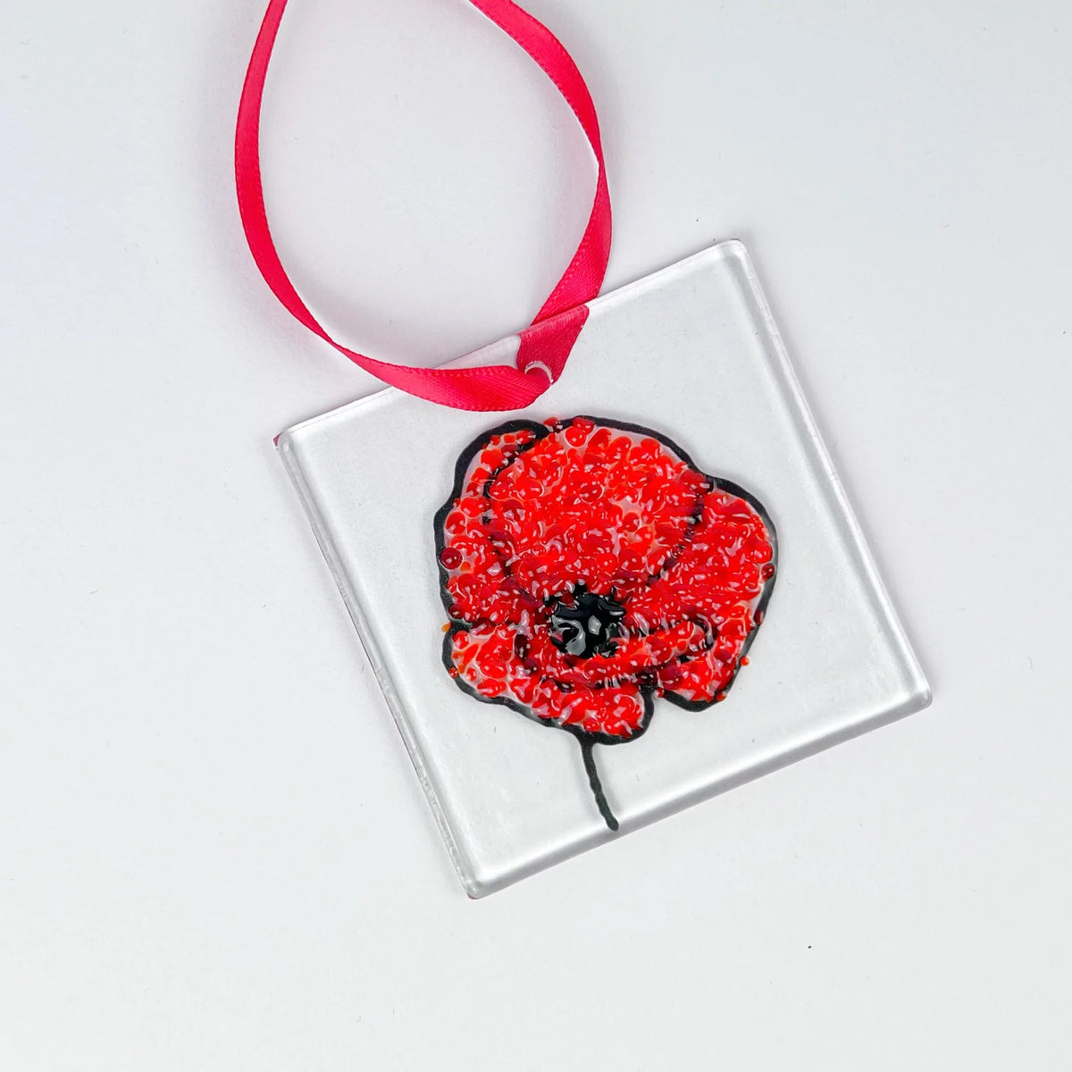 Poppy Glass Panel Decoration