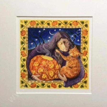Pumpkin Wise Woman Print by Wendy Andrew