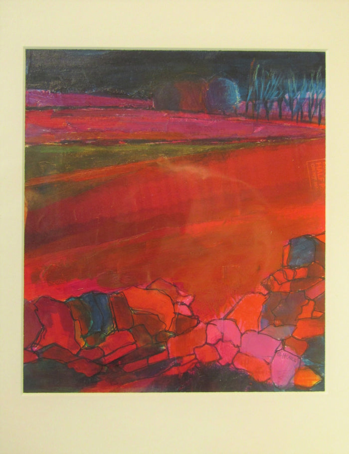 Red Stone Wall by Brenda Hurley