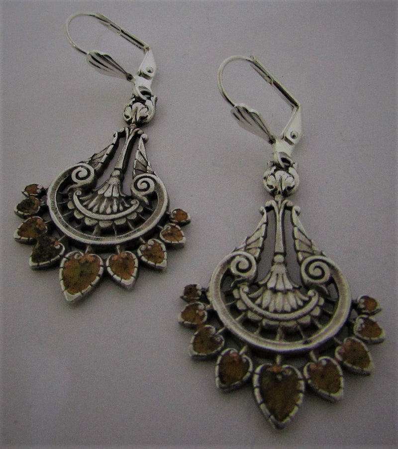 Rounded Orange Petal Drop Earrings by Jess Lelong