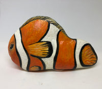 Clown Fish - handpainted pebble by Rosemary Timney
