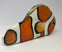 Clown Fish - handpainted pebble by Rosemary Timney