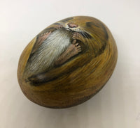 Sleeping Dormouse - handpainted pebble by Rosemary Timney