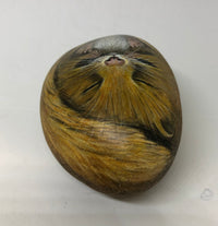 Sleeping Dormouse - handpainted pebble by Rosemary Timney