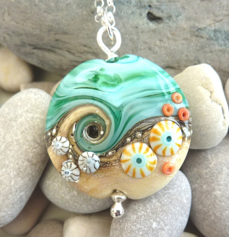 Sand and Sea Pendant by Julie Fountain