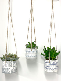 Grey Architecture  Hanging Planter Pot