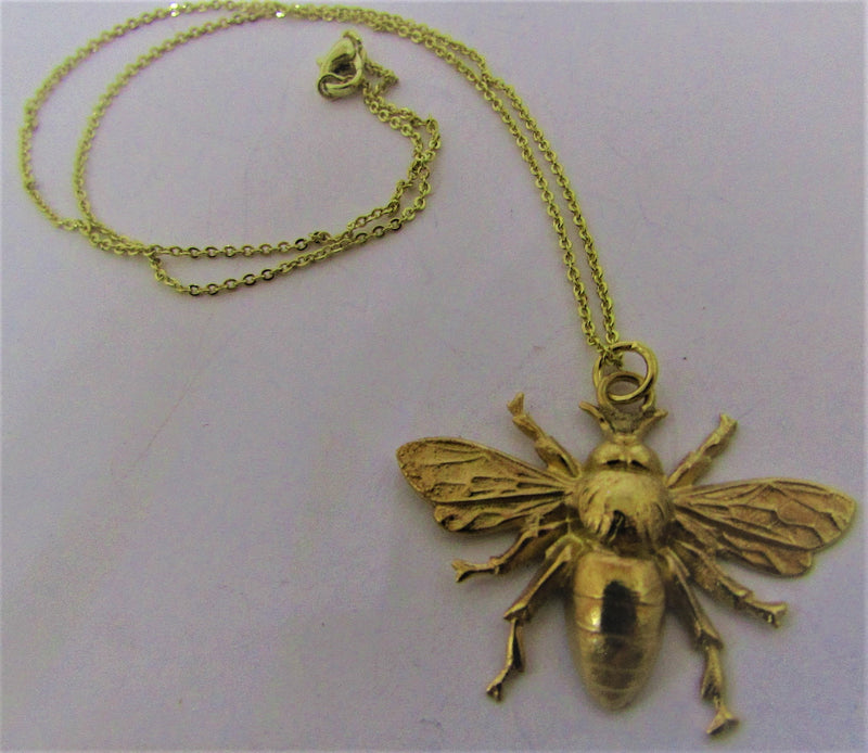 Small Gold Dragonfly Pendant by Jess Lelong