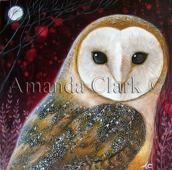 Wonderful, hand embellished with gold leaf, open edition print by Amanda Clark.