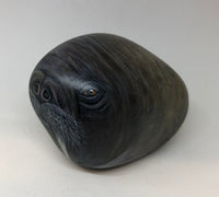 Walrus - handpainted pebble by Rosemary Timney