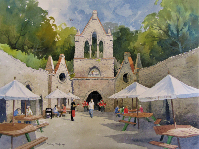 'West Wycombe Caves' - watercolour by Colin Tuffrey