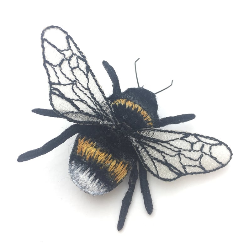 White Tailed Bumblebee Brooch by Vikki Lafford Garside