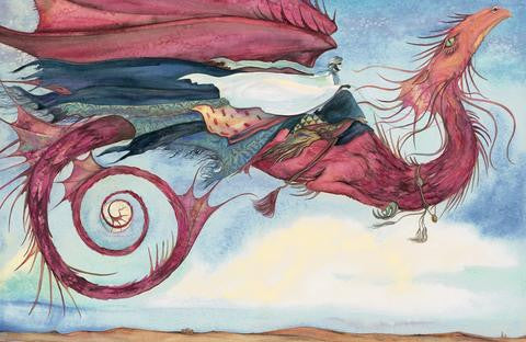 Limited edition print of 'Wind Dragon' by Jackie Morris.